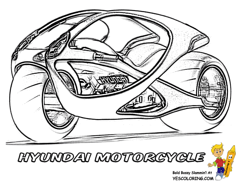 Motorcycle coloring #3, Download drawings