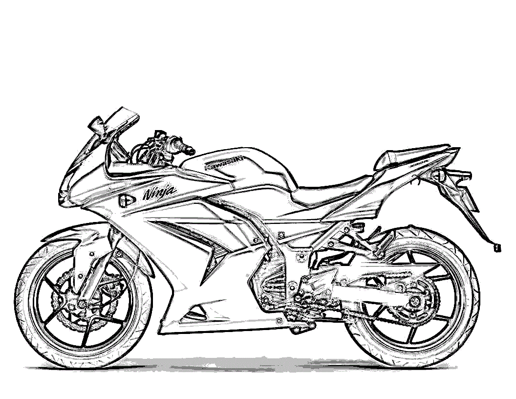 Motorcycle coloring #17, Download drawings