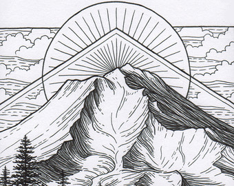 Mount Adams coloring #2, Download drawings