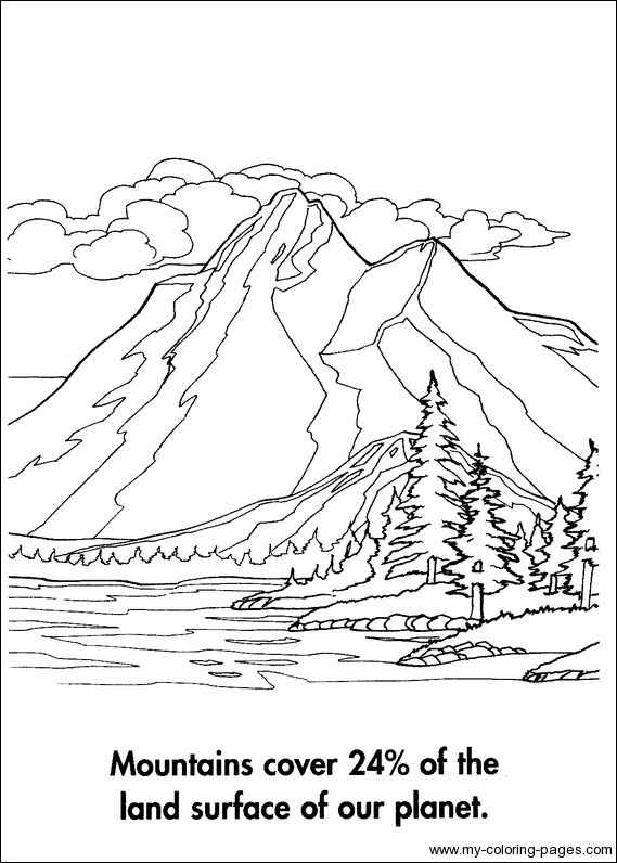 Mount Everest coloring #14, Download drawings