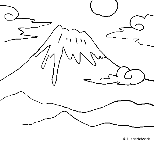 Mount Fuji coloring #19, Download drawings