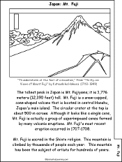 Mount Fuji coloring #17, Download drawings
