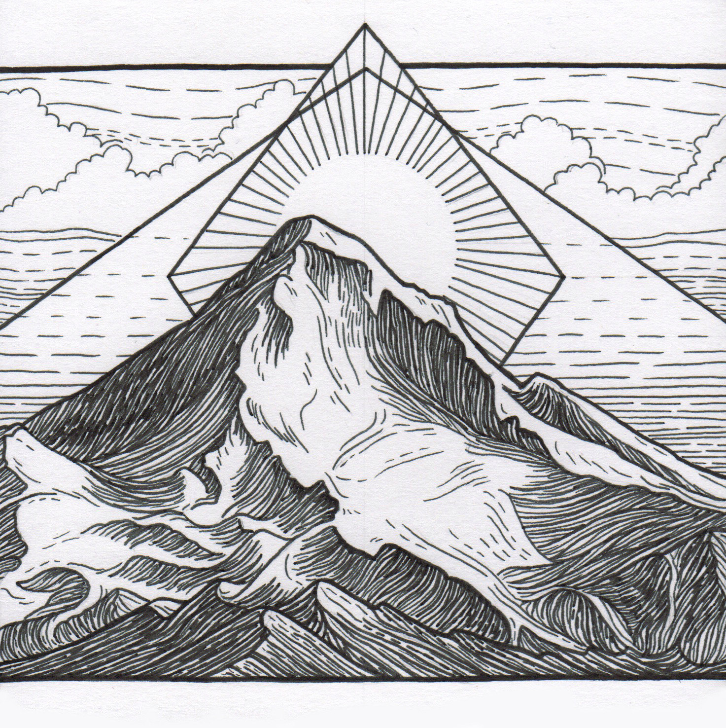 Mount Hood coloring #7, Download drawings