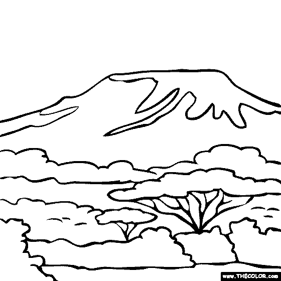 Kilimanjaro coloring #19, Download drawings