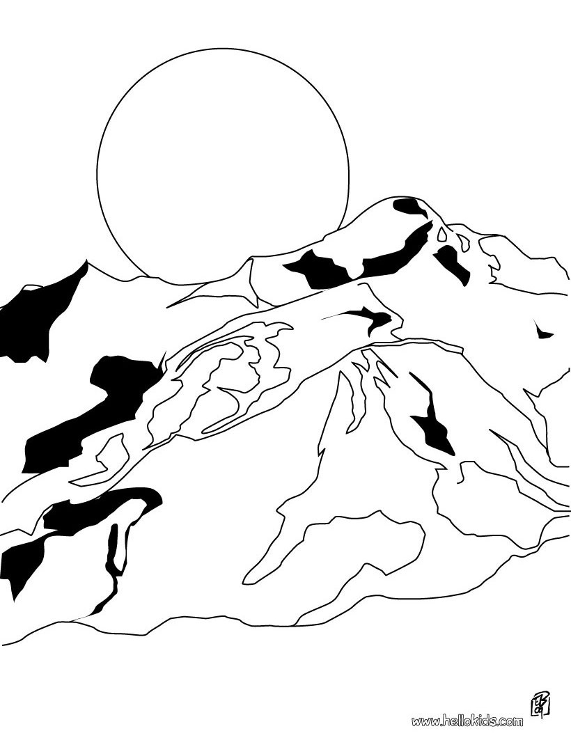 Mount Rainier coloring #8, Download drawings