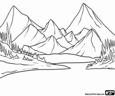 Mountain coloring #16, Download drawings