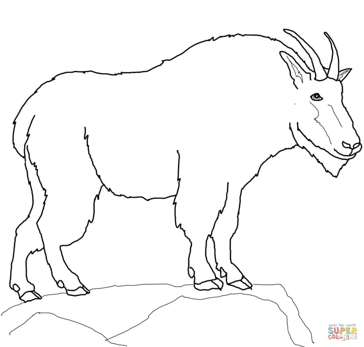 Mountain Goat coloring #15, Download drawings