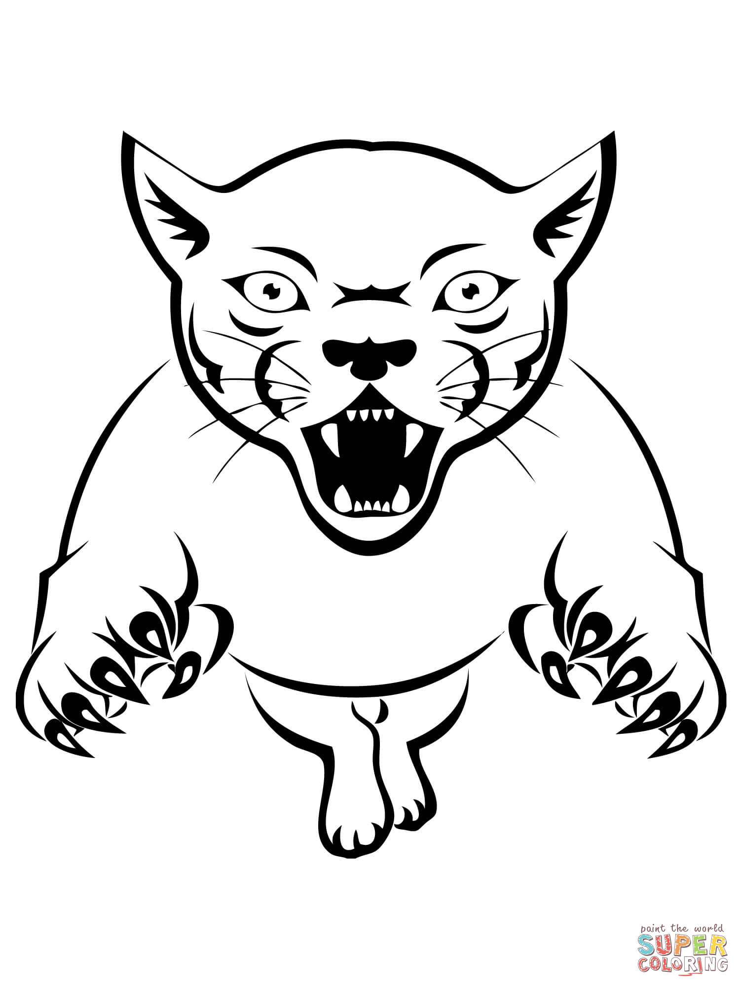 Mountain Lion coloring #7, Download drawings