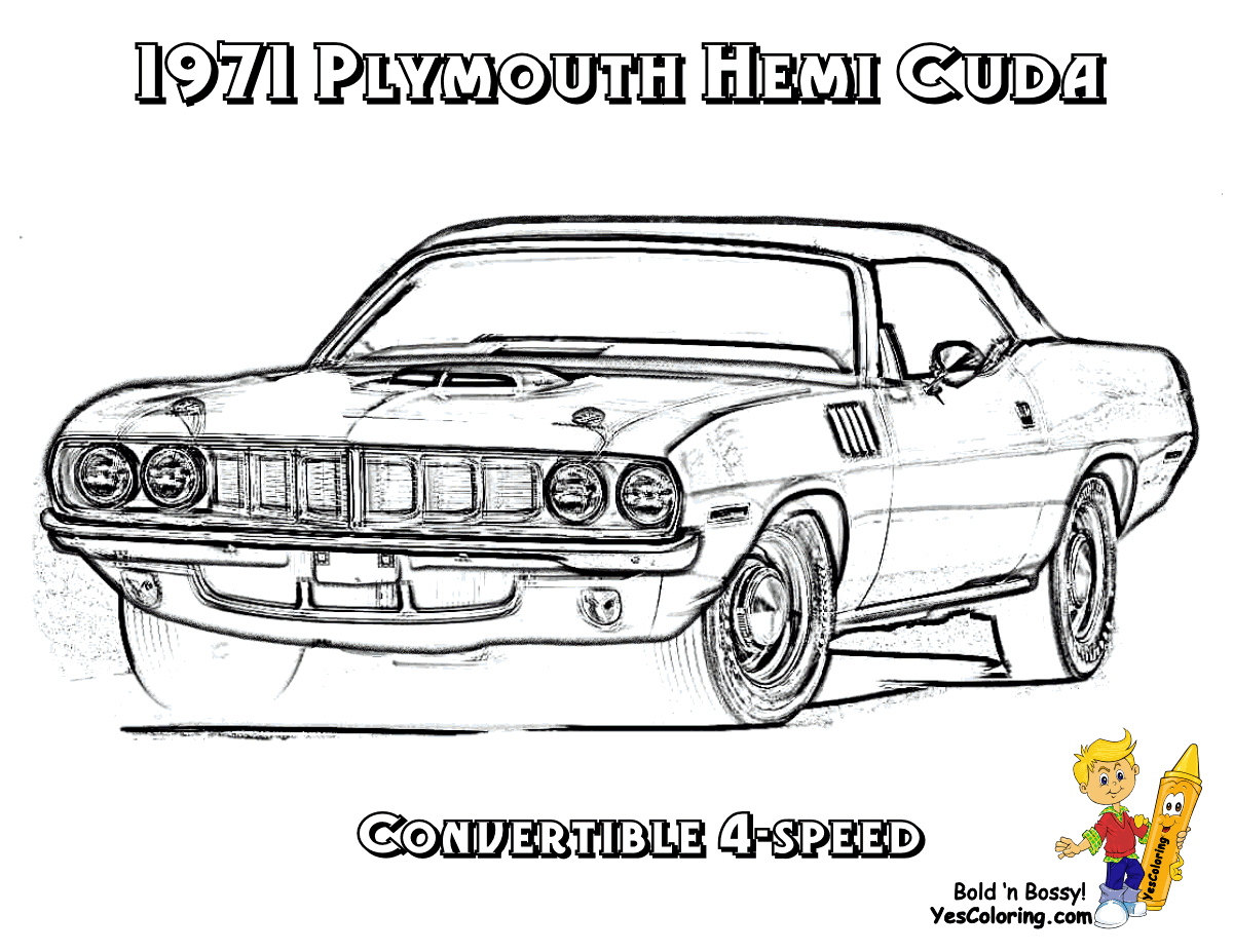 Plymouth Barracuda coloring #9, Download drawings