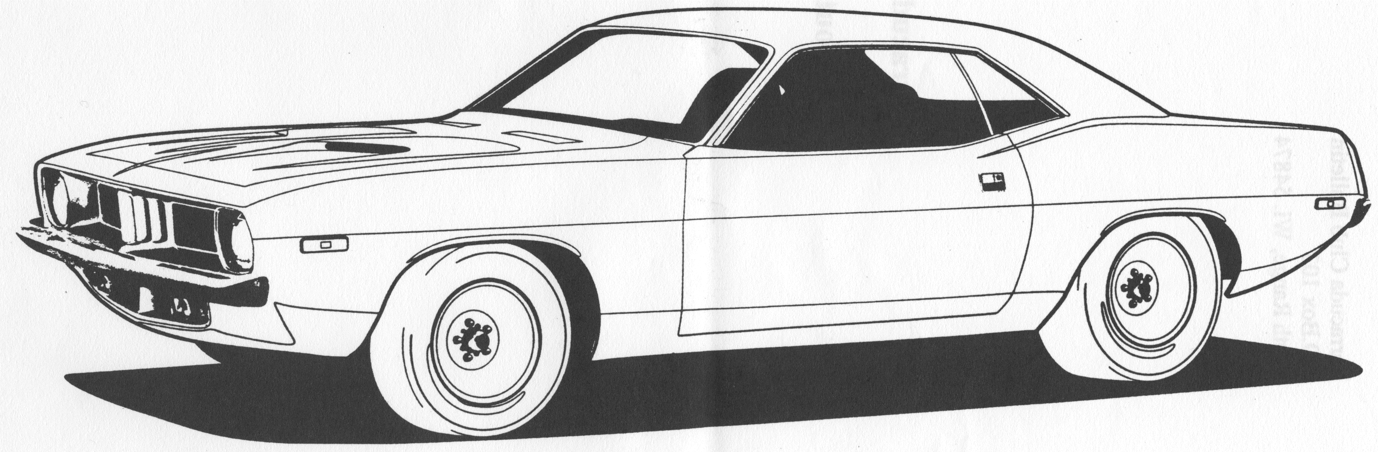 Plymouth Barracuda coloring #7, Download drawings