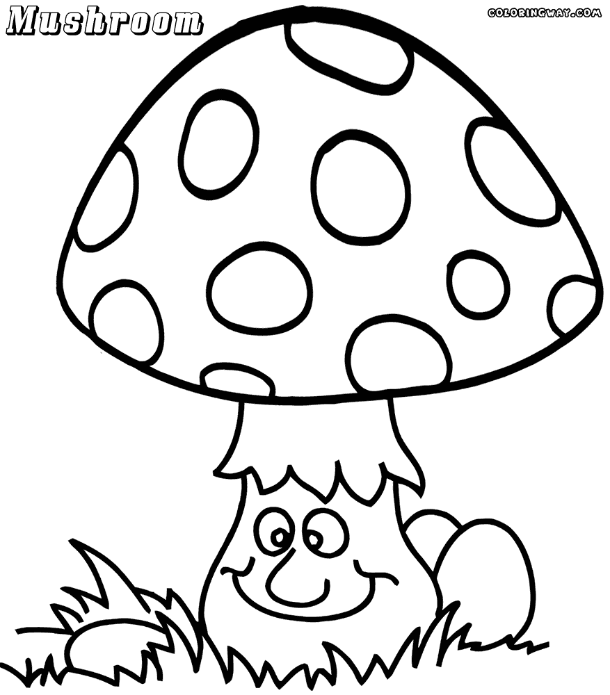 Mushroom coloring #2, Download drawings