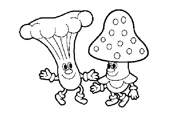 Mushroom coloring #1, Download drawings
