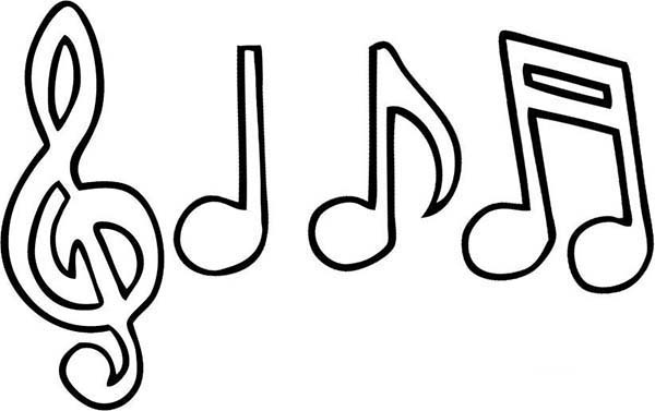 Music Notes coloring #17, Download drawings