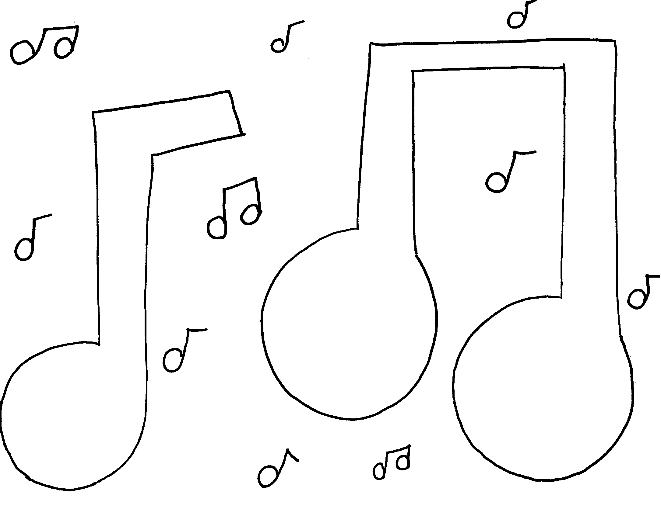 Music Notes coloring #13, Download drawings