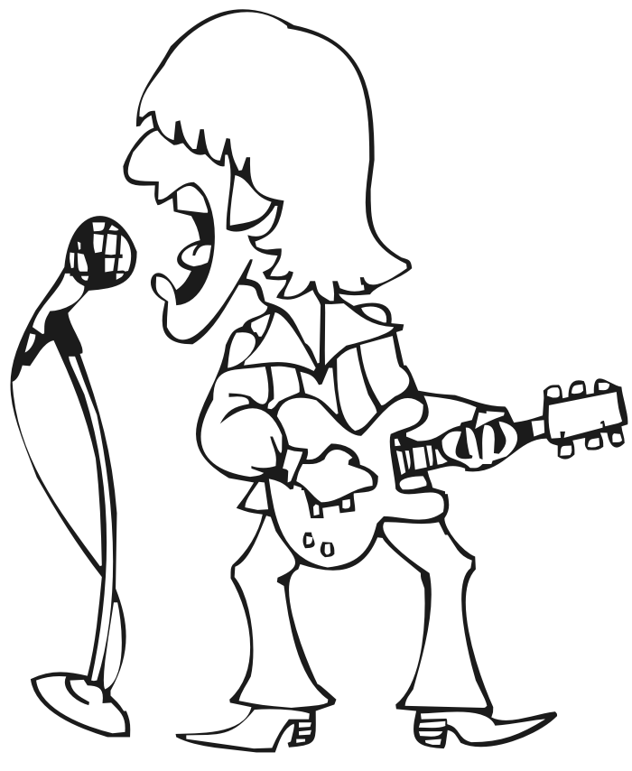 Singer coloring #3, Download drawings