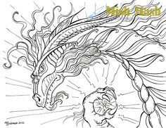 Mystical Dragon coloring #9, Download drawings