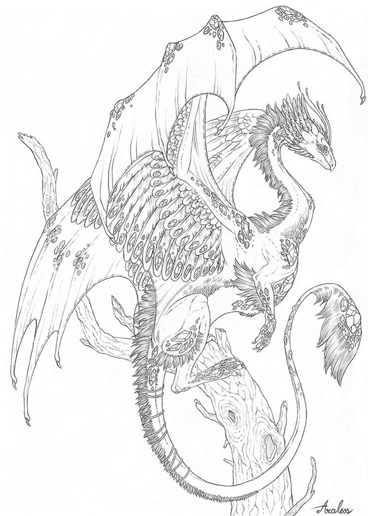 Mystical Dragon coloring #4, Download drawings