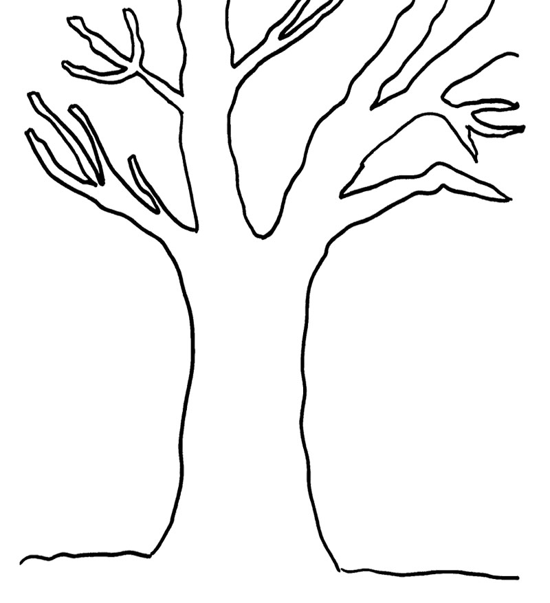 Naked Tree coloring #7, Download drawings