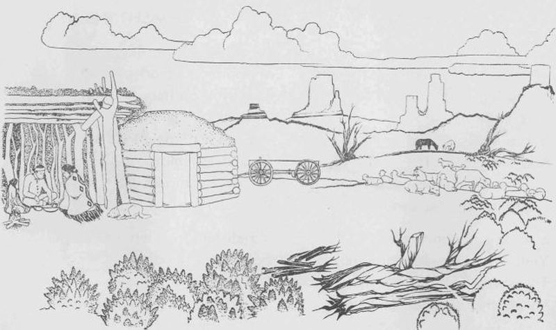 Navajo coloring #5, Download drawings