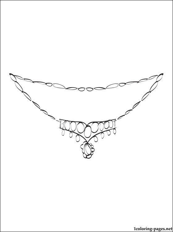 Necklace coloring #8, Download drawings
