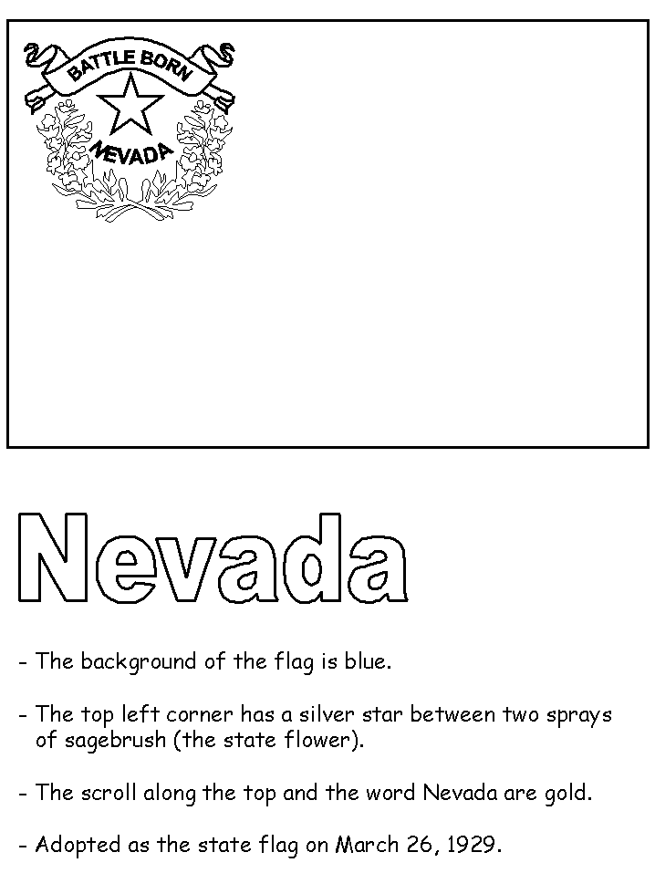 Nevada coloring #11, Download drawings