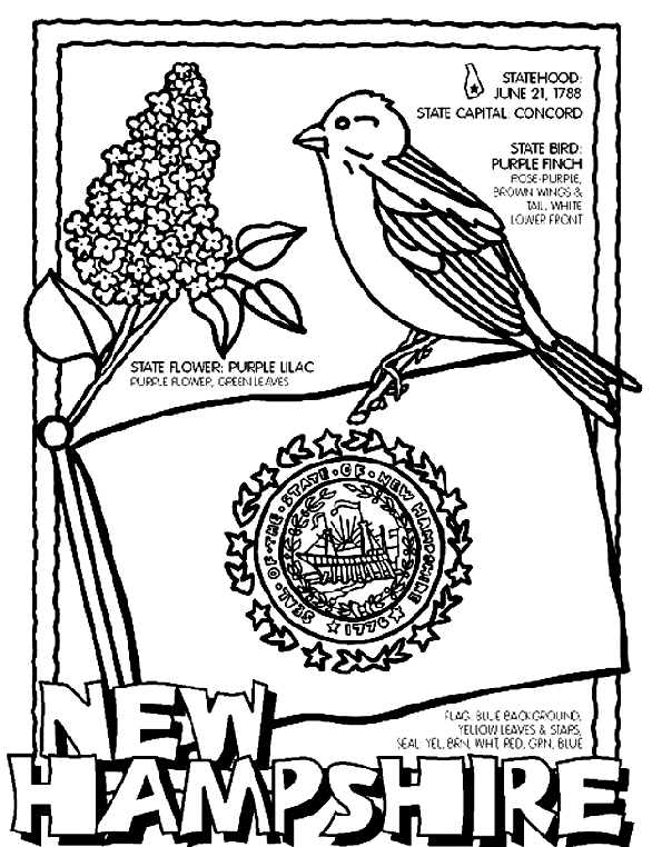 New Hampshire coloring #19, Download drawings