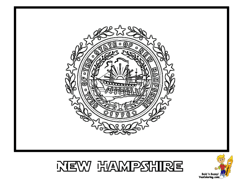 New Hampshire coloring #6, Download drawings