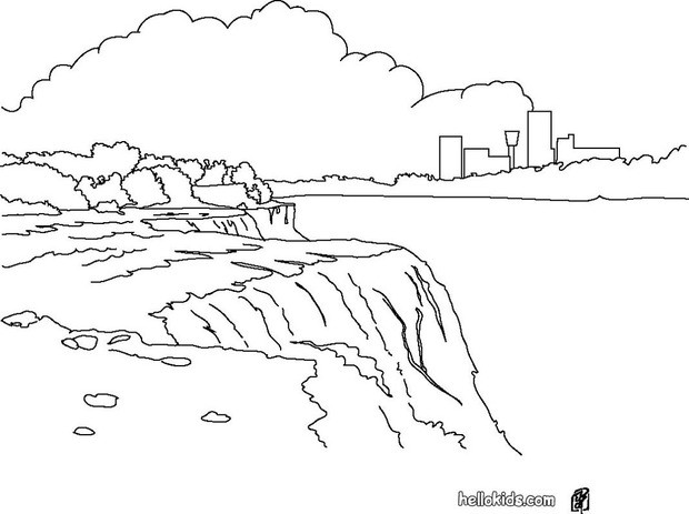 Niagara Falls coloring #12, Download drawings