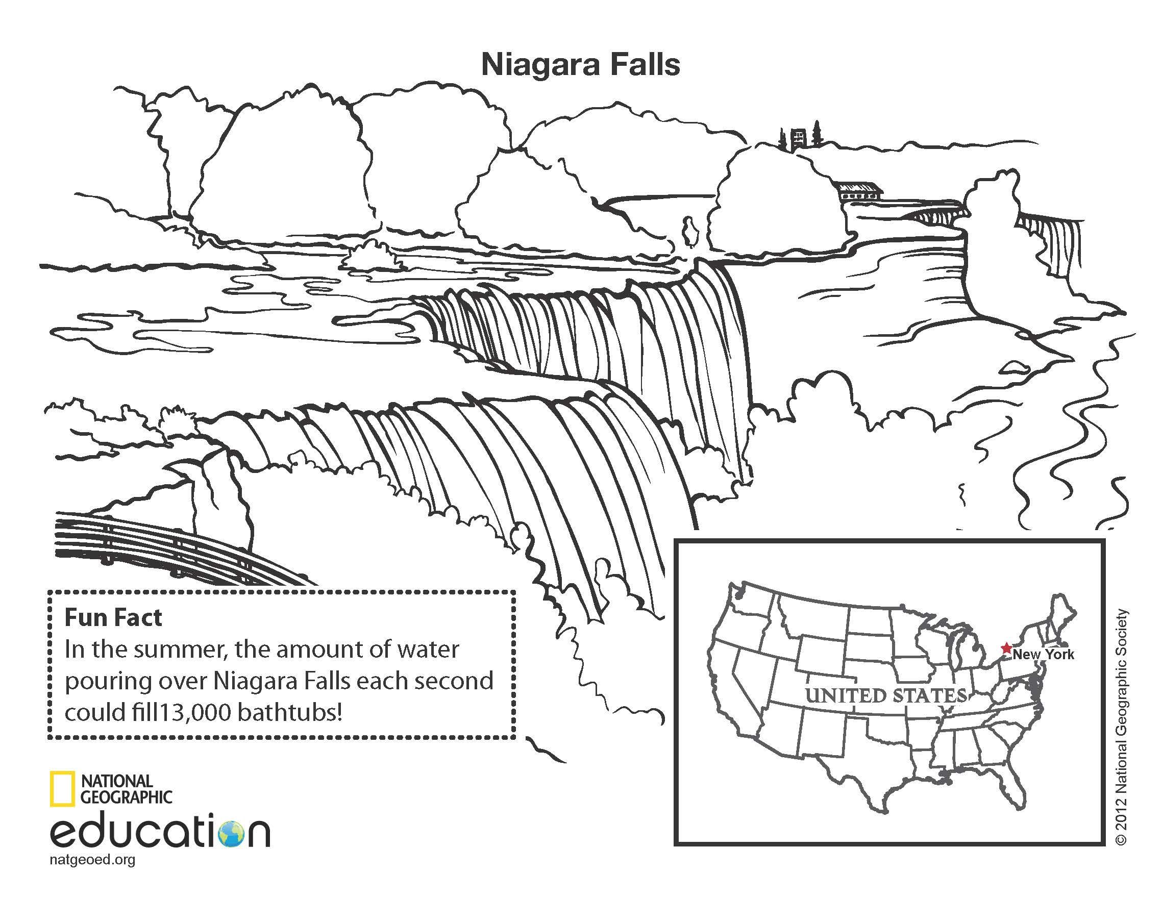 Niagara Falls coloring #3, Download drawings