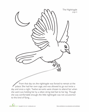 Nightingale coloring #11, Download drawings