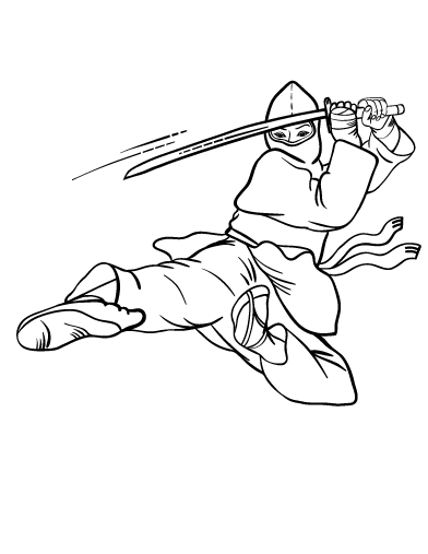Ninja coloring #3, Download drawings