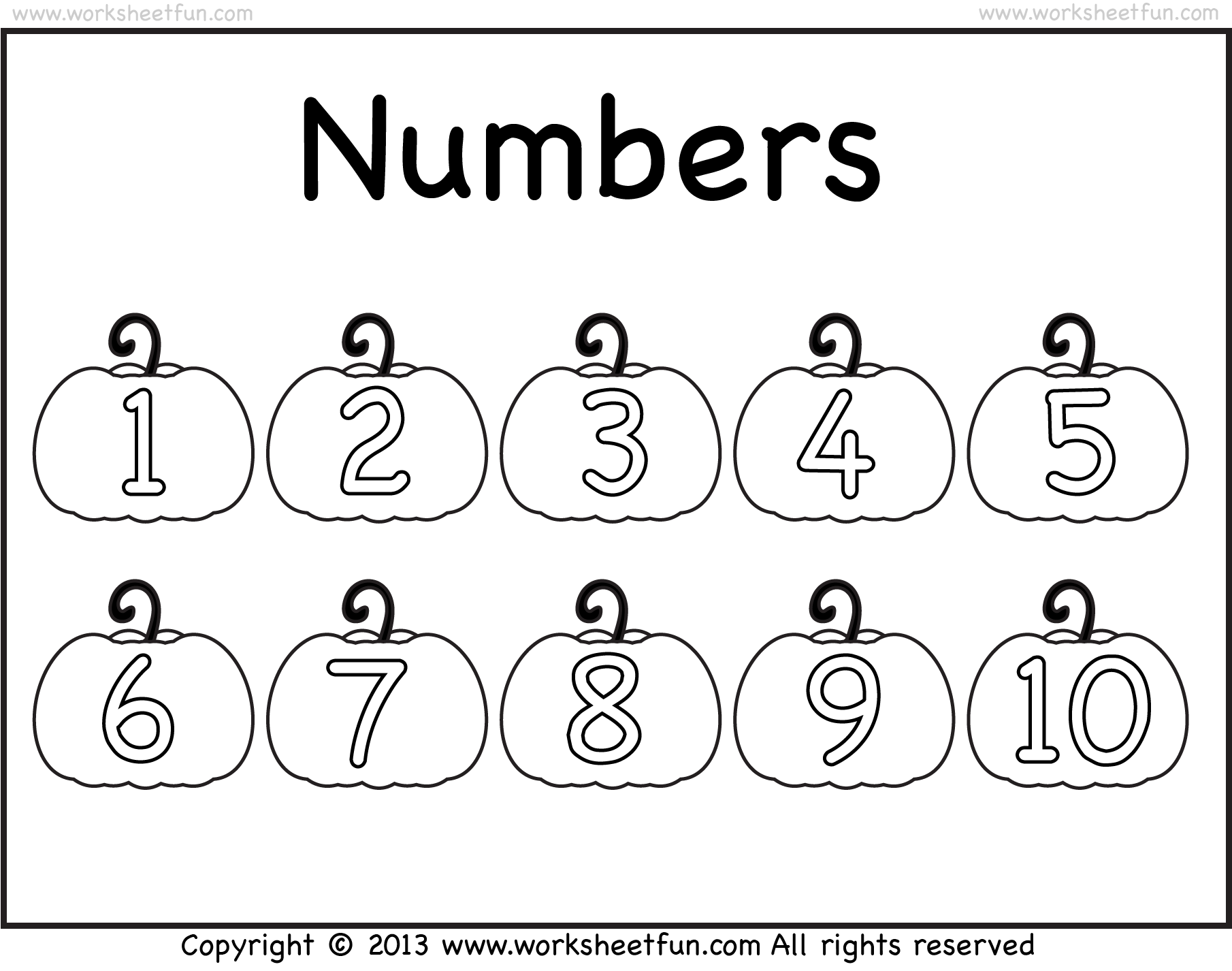 Numbers coloring #15, Download drawings