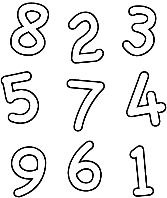 Numbers coloring #4, Download drawings