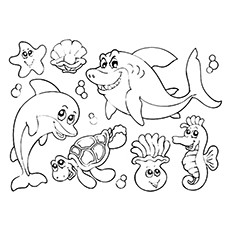 Ocean coloring #7, Download drawings