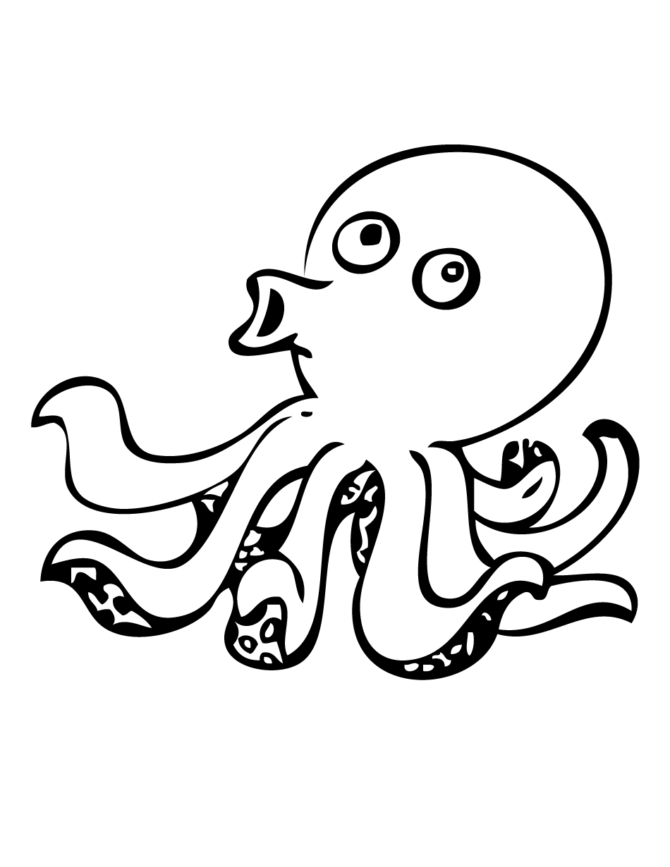 Octopus coloring #3, Download drawings