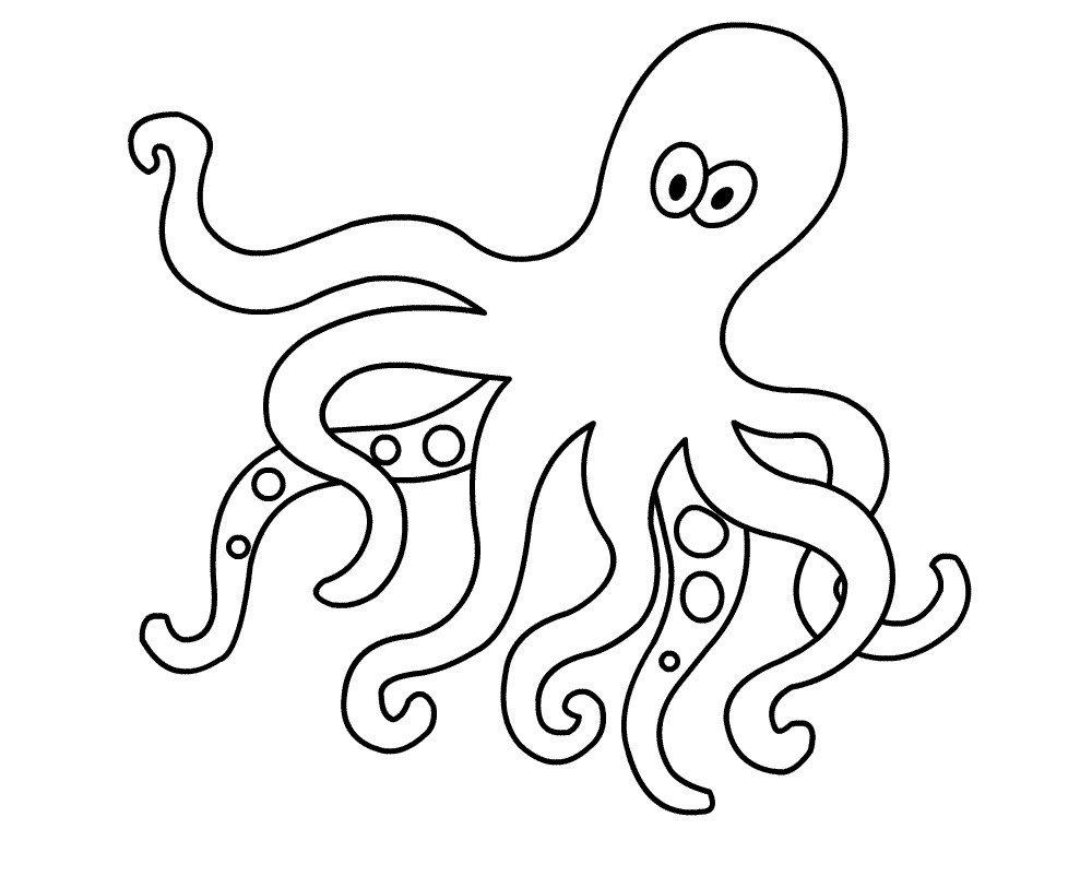 Octopus coloring #6, Download drawings