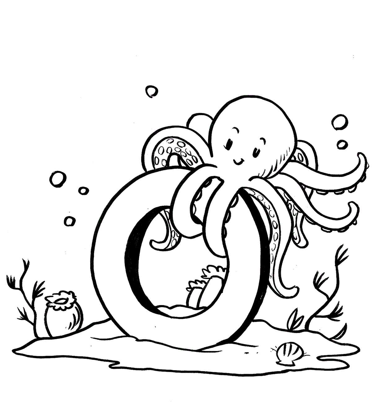 Octopus coloring #18, Download drawings
