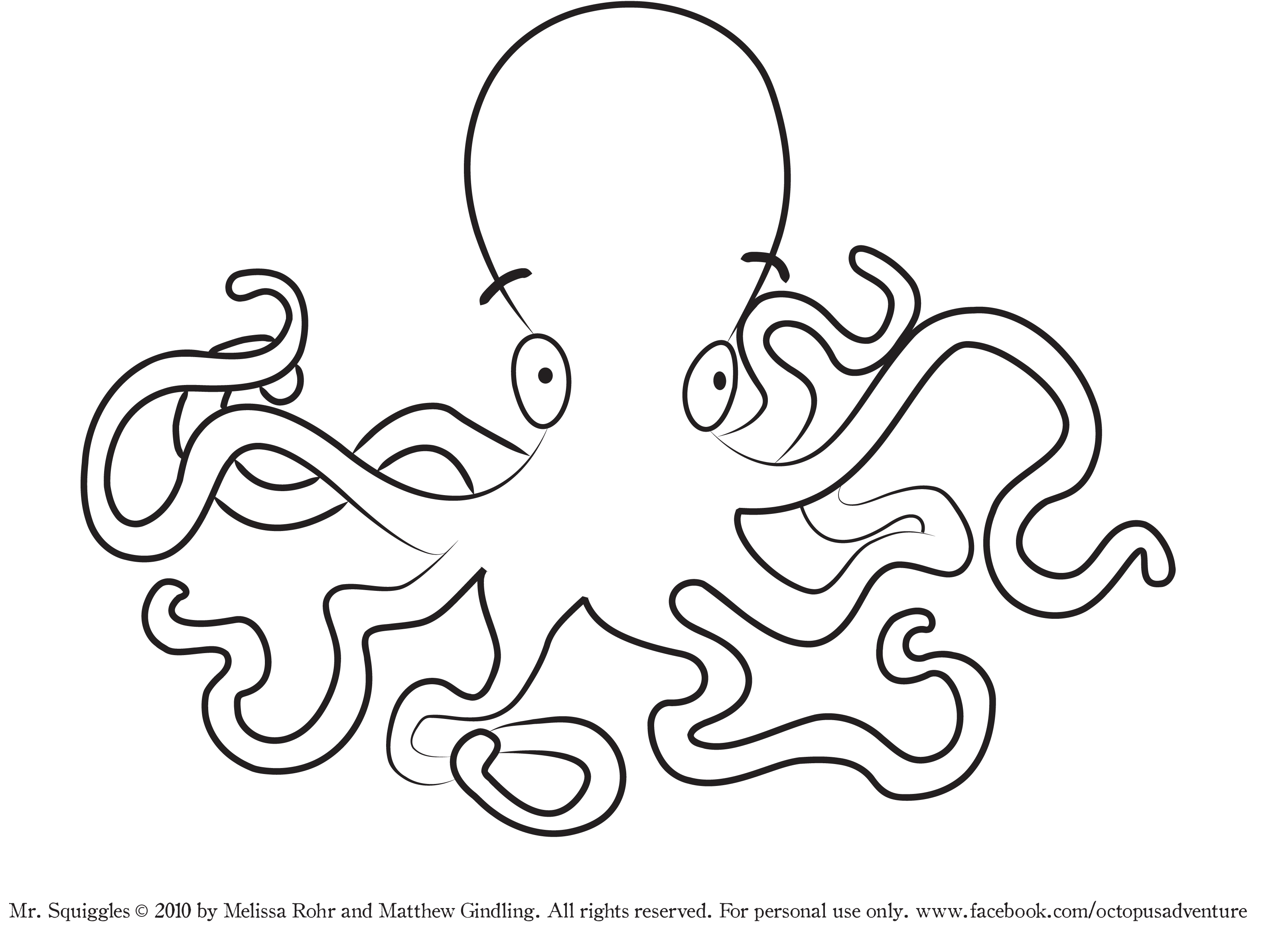 Octopus coloring #8, Download drawings