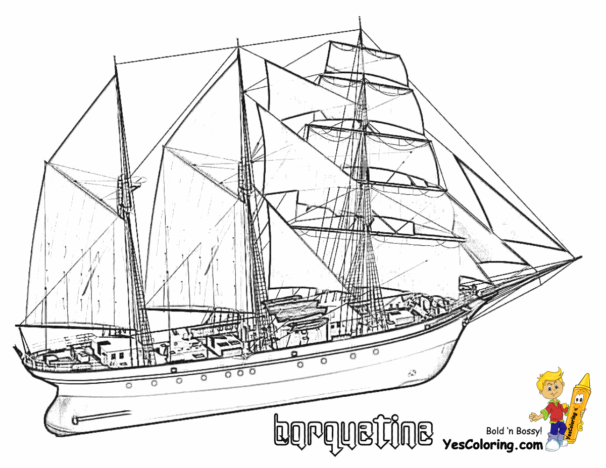 Tall Ship coloring #2, Download drawings