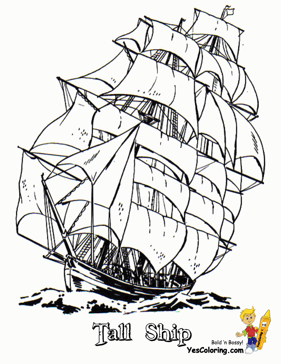 Tall Ship coloring #3, Download drawings