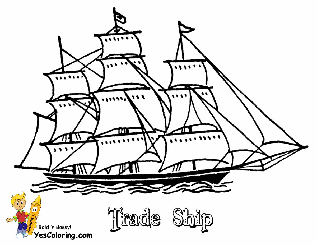 Tall Ship coloring #1, Download drawings