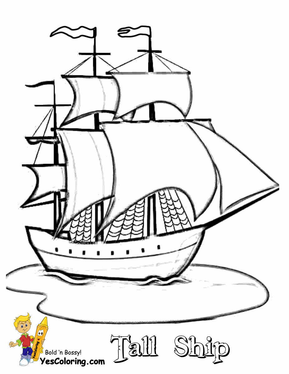 Tall Ship coloring #4, Download drawings
