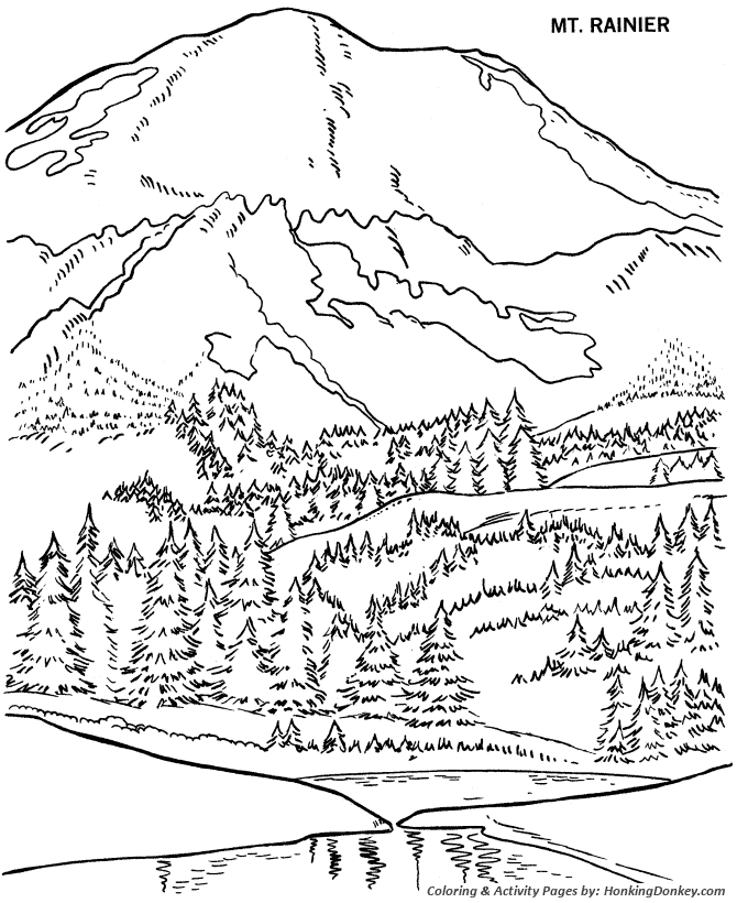 Glacier National Park coloring #14, Download drawings