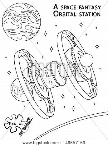 Orbital Station coloring #20, Download drawings