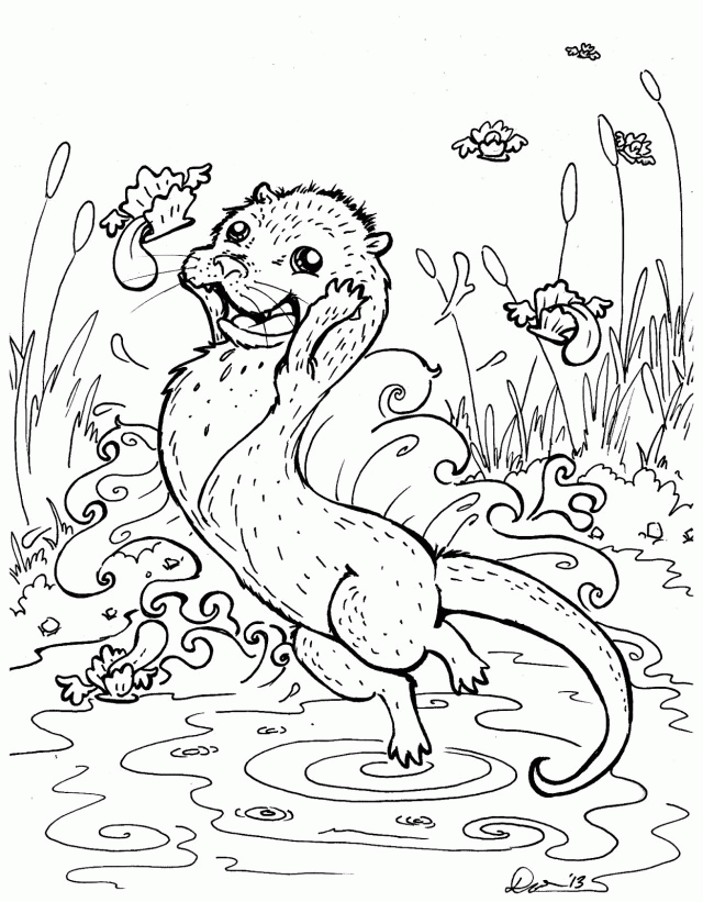 Otter coloring #18, Download drawings