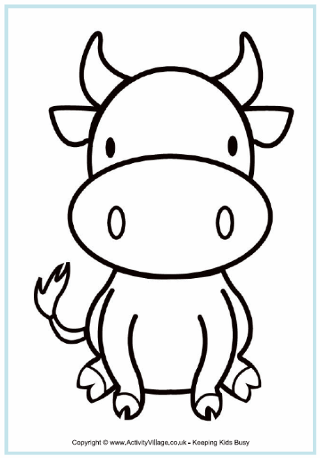 Ox coloring #17, Download drawings