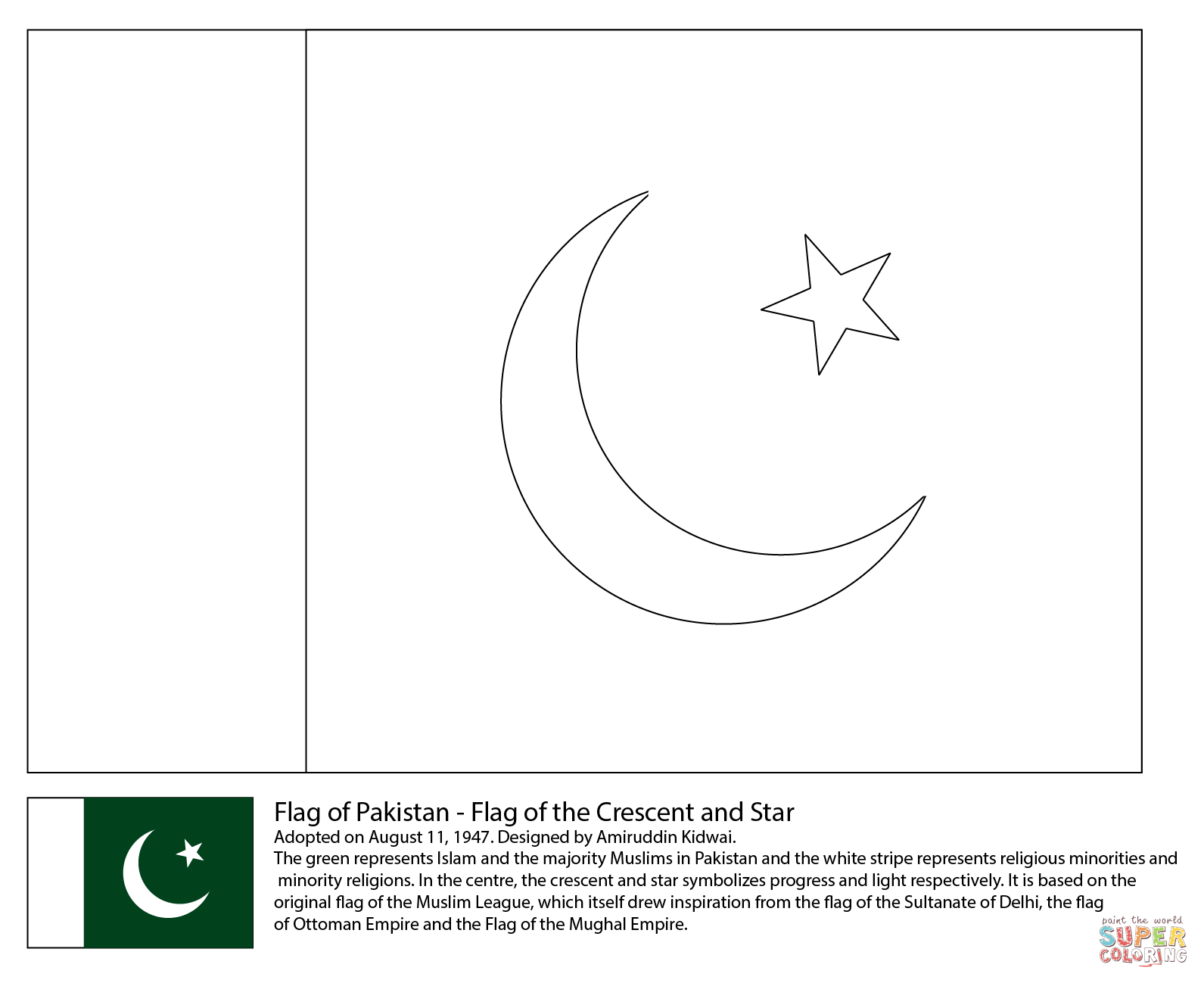 Pakistan coloring #10, Download drawings