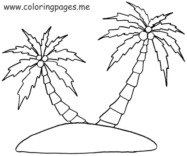 Palm Tree coloring #11, Download drawings