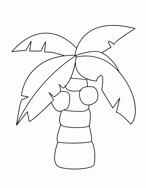 Palm Tree coloring #13, Download drawings