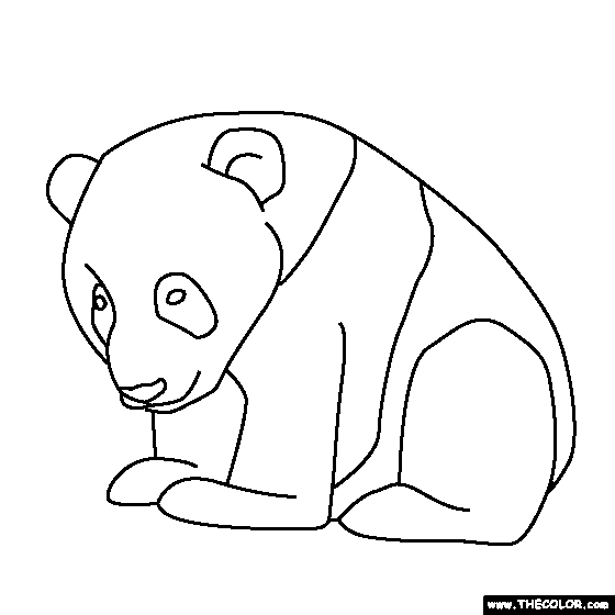 Panda coloring #5, Download drawings